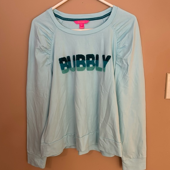 LILLY PULITZER Aldean Bubbly Sweatshirt in Blue - Picture 1 of 5